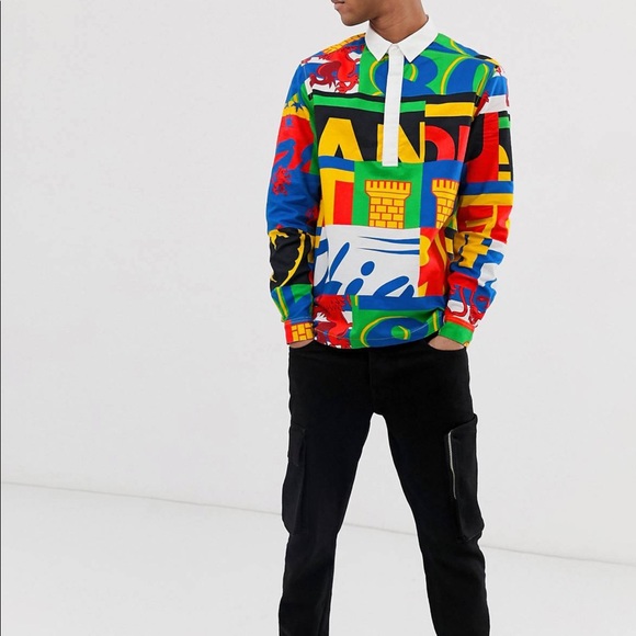 ASOS DESIGN Overhead Shirt w/ 90’s Style Print - M - Picture 7 of 8